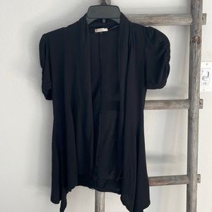 Vixen Black 3/4 sleeve Cotton Sweater Cardigan Size Small